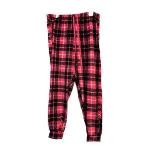 Plaid Pajama Bottoms - Pink and Black L NWOT